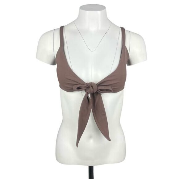 YEAR OF OURS Tie Front Swim Top Sz XS - Picture 2 of 5